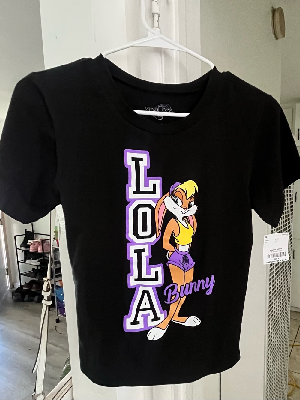 Lola Bunny Black Graphic Short Sleeve Tee